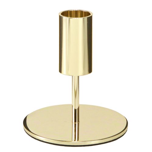 Candelabro moderno dorado de metal H10cm 4 piezas