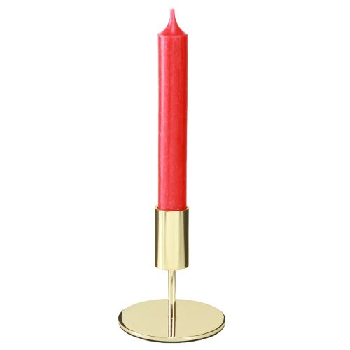 Artículo Candelabro moderno dorado de metal H10cm 4 piezas