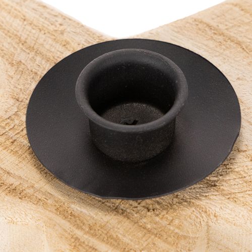 Portavelas rústico de madera