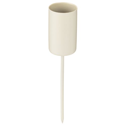 Floristik24 Candelabro de metal con varilla, beige, H11cm, 4 piezas