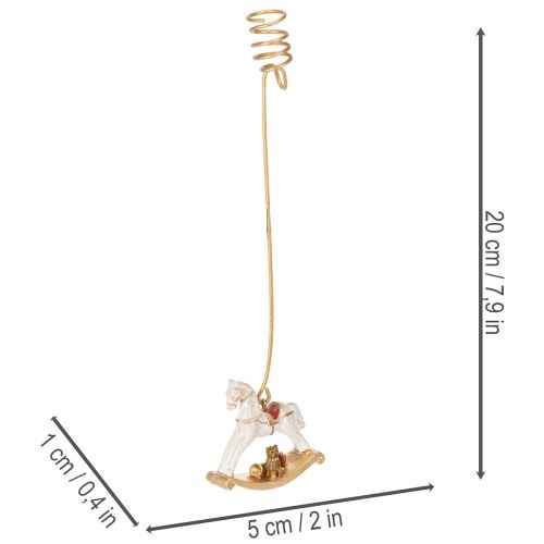 Portavelas con forma de caballito mecedora para árbol de Navidad, 20 cm, 3 unidades | Floristik24.es