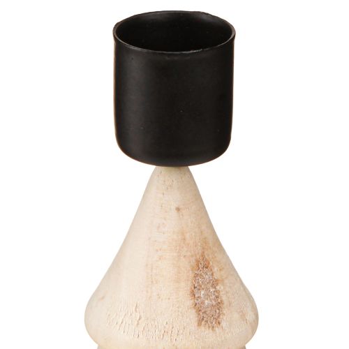 Artículo Candelabro árbol de Navidad decoración madera natural H13cm 4 piezas