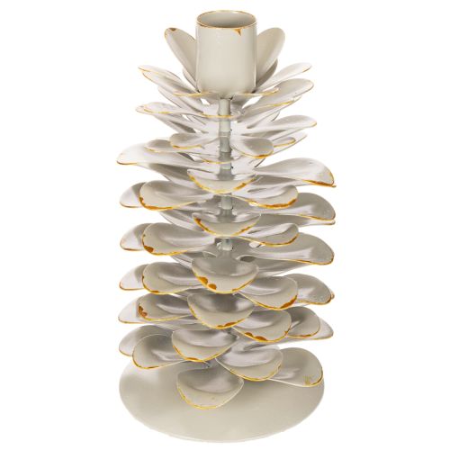 Portavelas con diseño de piña para velas cónicas, 17 cm