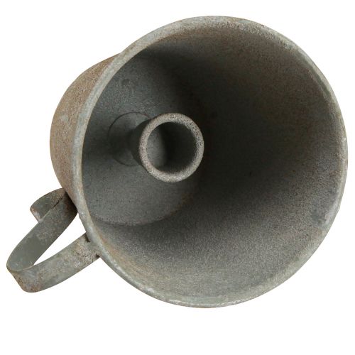 Artículo Portavelas cónico taza vintage decorativo gris Ø11cm H11cm