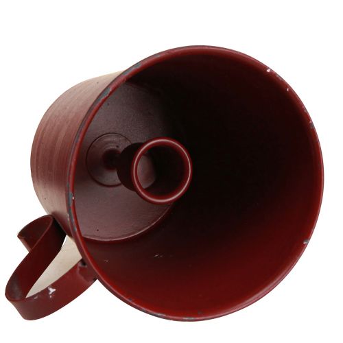 Artículo Portavelas cónico copa vintage decorativo vino rojo Ø11cm H11cm