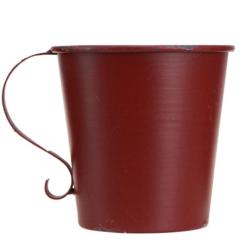 Artículo Portavelas cónico copa vintage decorativo vino rojo Ø11cm H11cm