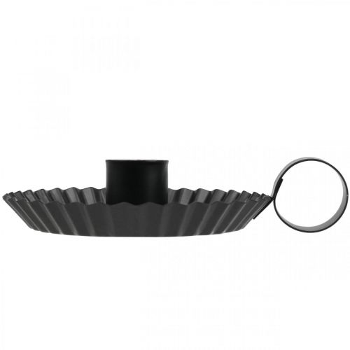 Artículo Candelabro portavelas de metal negro Ø9,5cm 4 piezas