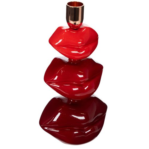 Portavelas con forma de labios brillantes, diseño moderno, 21 cm. comprar | Floristik24.es