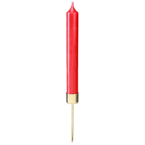 Artículo Portavelas de palo para enchufar oro Ø22mm H10,5cm 12 piezas