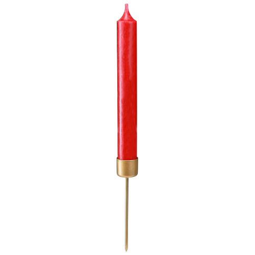 Artículo Portavelas de palo para enchufar oro mate Ø22mm H10,5cm 12 piezas