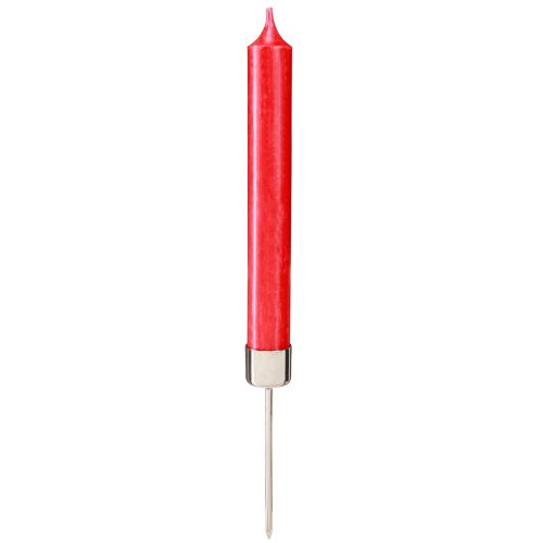 Artículo Portavelas de palo para enchufar plata Ø22mm 10,5cm 12 piezas