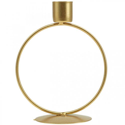 Floristik24 Candelabro candelabro dorado anilla metal Ø10.5cm