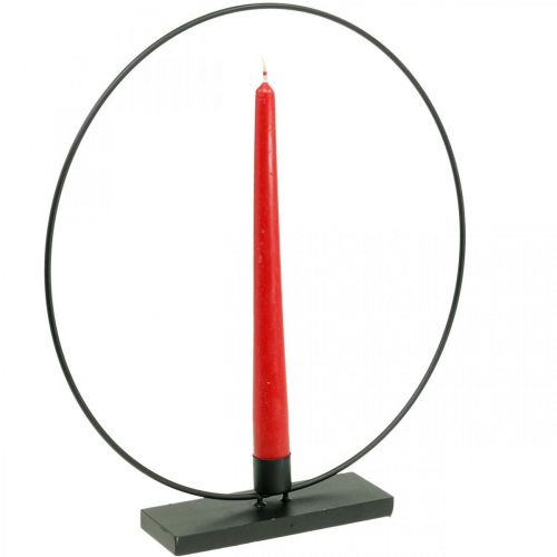 Floristik24 Anillo decorativo metal candelabro deco loop negro Ø30cm