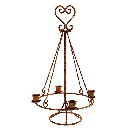 Floristik24 Soporte con candelabros de árbol marrón Ø16cm H27cm