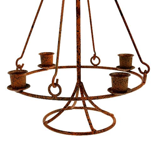 Floristik24 Soporte con candelabros de árbol marrón Ø16cm H27cm