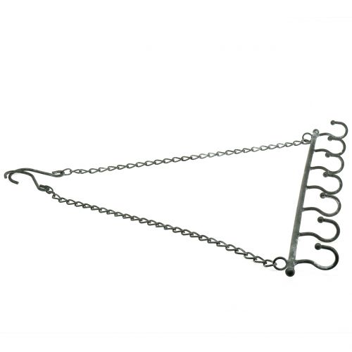 Floristik24 Riel de gancho para colgar gris 50cm H55cm