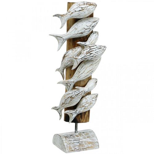 Artículo Peces decorativos de pie banco de peces de madera Decoración marítima 59cm