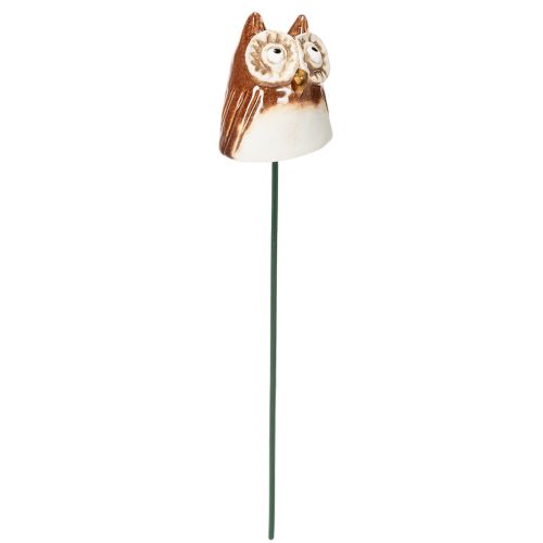 Figura decorativa de búho de cerámica para plantas, 26 cm, 2 unidades. | Floristik24.es