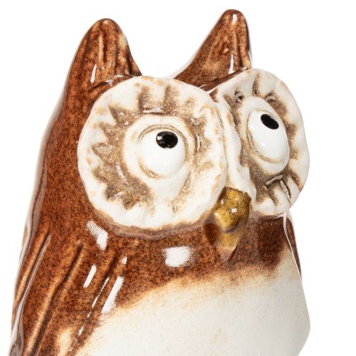 Figura decorativa de búho de cerámica para plantas, 26 cm, 2 unidades. | Floristik24.es