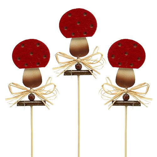Floristik24 Plug agárico de mosca 7cm L33,5cm 16 piezas