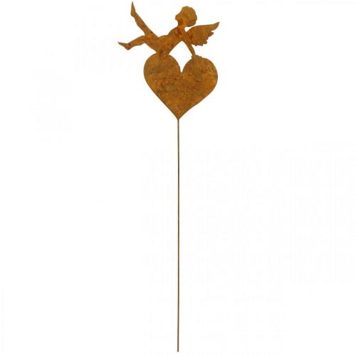 Floristik24 Estaca de jardín Navidad ángel corazón pátina decoración 14,5cm