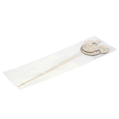 Floristik24 Enchufe de madera gallo, gallina 7cm - 8,5cm 2uds