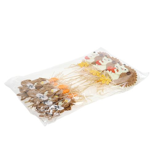 Floristik24 Tapones de erizo o ardilla L30cm 12 piezas