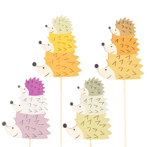 Estacas decorativas para jardín - Familia de erizos coloridos - 34 cm, 12 piezas comprar | Floristik24.es
