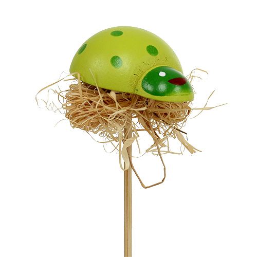 Floristik24 Enchufe decorativo mariquita madera primavera decoración maceta 36 piezas