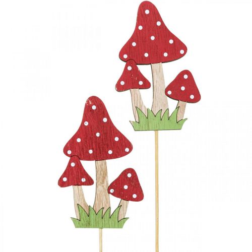 Floristik24 Flor enchufe toadstool decoración seta otoño decoración 10cm 18pcs