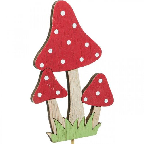 Floristik24 Tapón de flores agárico de mosca decoración seta decoración de otoño 10cm 18 piezas