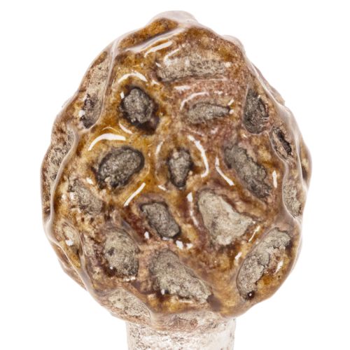 Estaca decorativa artificial con forma de seta morilla para macetas y mesa, 13 cm, 2 unidades. | Floristik24.es