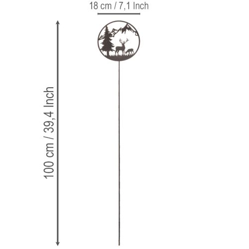 Estaca decorativa con animales