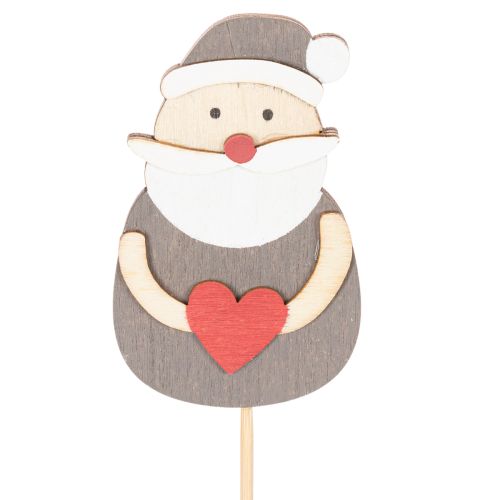 Estacas decorativas de Papá Noel para arreglos florales y plantas en maceta, 31 cm, 12 unidades | Floristik24.es