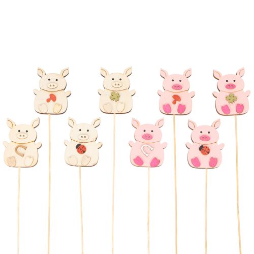 Adorno floral decorativo con forma de cerdito, madera, 31 cm, 16 piezas comprar | Floristik24.es