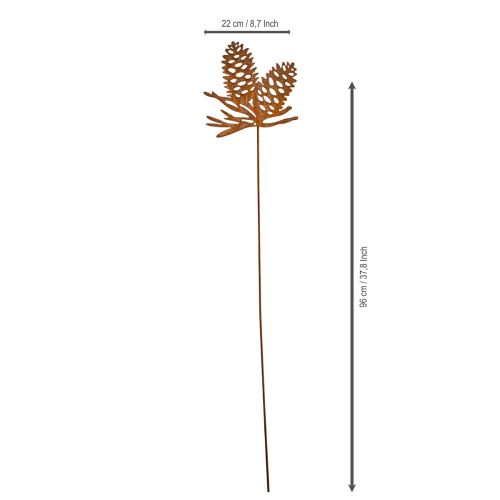 Adorno de piña de metal, motivo de piña, 96 cm | Floristik24.es