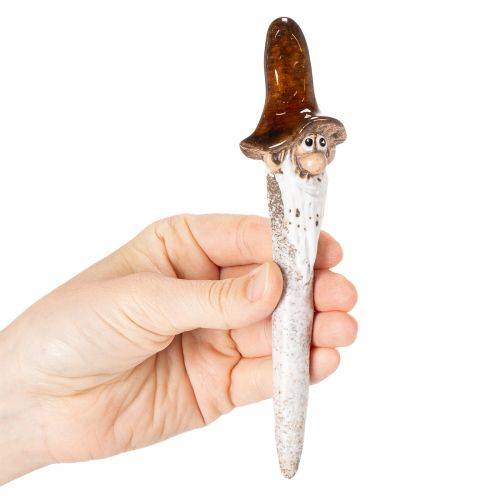 Figura decorativa de gnomo de jardín para macetas, 16 cm, 2 unidades | Floristik24.es