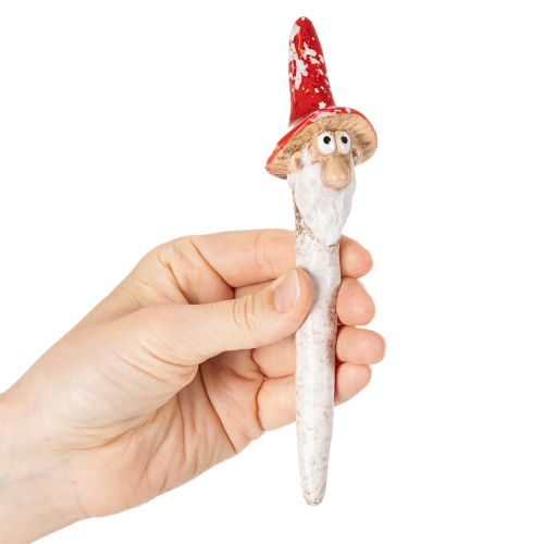 Figura de enano para pegar, con barba larga y sombrero de seta, decoración, 17 cm, 2 piezas | Floristik24.es