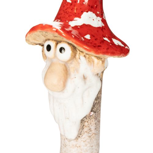 Figura de enano para pegar, con barba larga y sombrero de seta, decoración, 17 cm, 2 piezas | Floristik24.es