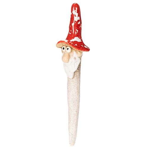 Figura de enano para pegar, con barba larga y sombrero de seta, decoración, 17 cm, 2 piezas | Floristik24.es
