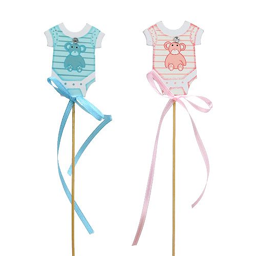 Floristik24 Tapón de parto 5,5 cm L25,5 cm azul, rosa 24 piezas