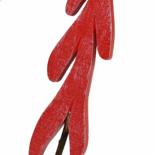 Floristik24 Tapones decorativos abeto rojo / gris / blanco H42cm 6pcs