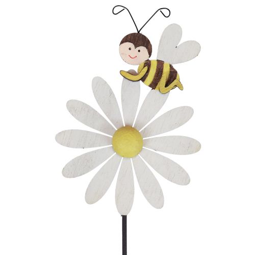 Artículo Decoración primaveral tapón floral decoración abeja 11×7,5cm 6uds
