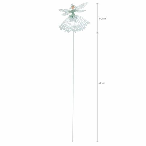 Floristik24 Enchufe decorativo de hadas de flores, decoración de metal, duende en un palo, enchufe de flores, decoración de primavera