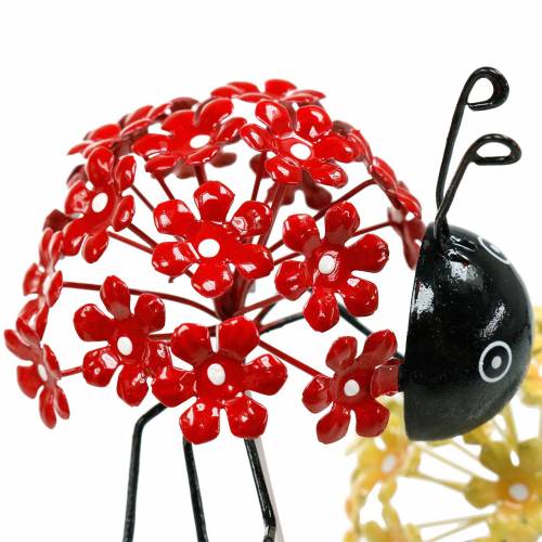 Floristik24 Tapón de jardín flor mariquita rojo, amarillo surtido 2 piezas
