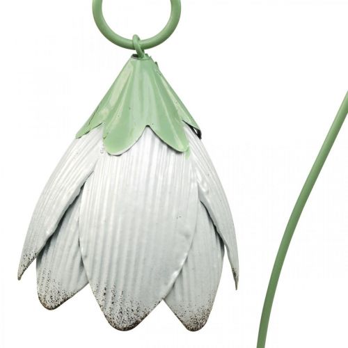 Artículo Estacas de jardín flores decorativas de metal rosa violeta blanco L58cm 3pcs