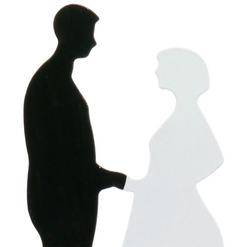 Floristik24 Deco-cubiertos novios novios H20cm 4pcs