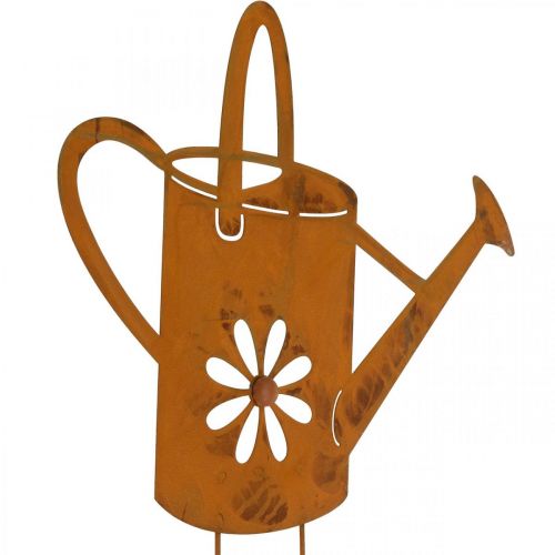 Floristik24 Tapón de flores regadera, tapón de jardín de metal, decoración de óxido L39cm