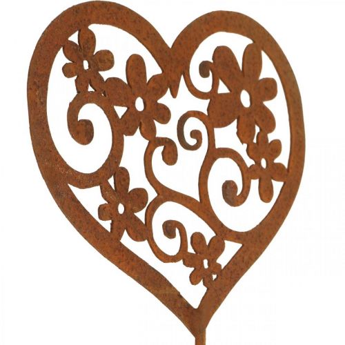 Artículo Tapón flor corazón jardín decoración pátina San Valentín 10×8.5cm