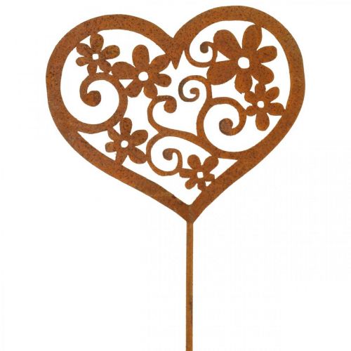 Tapón flor corazón jardín decoración pátina San Valentín 10×8.5cm